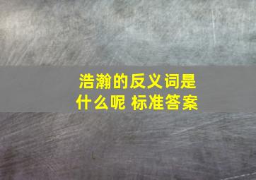 浩瀚的反义词是什么呢 标准答案